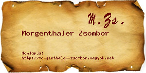 Morgenthaler Zsombor névjegykártya