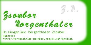 zsombor morgenthaler business card